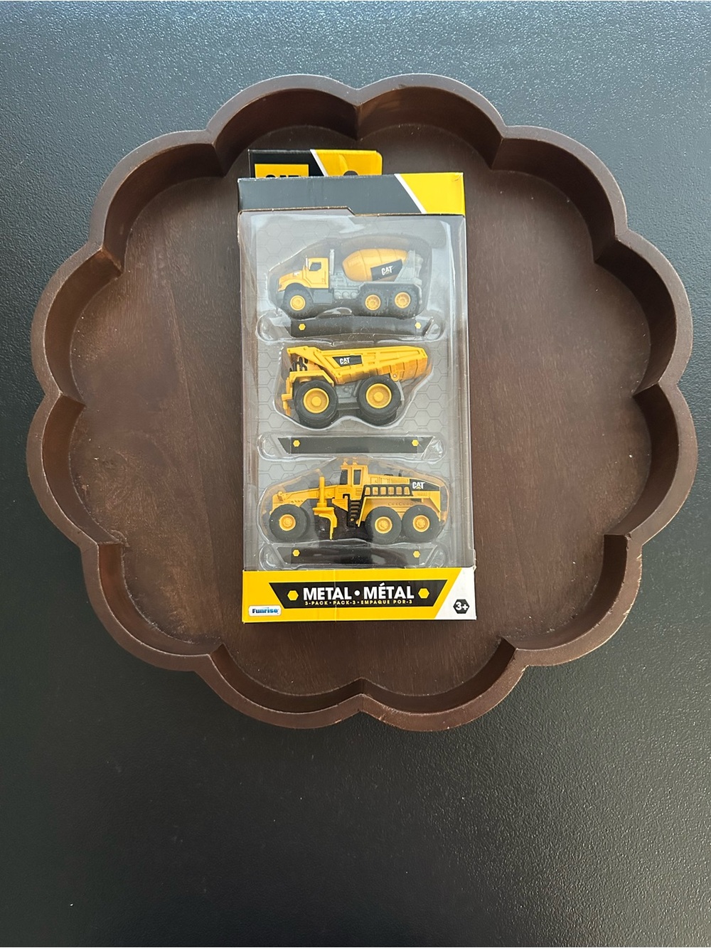 CAT Yellow & Black Metal Construction Trucks 3 Pack